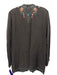 Johnny Was Size S Gray & multi Cupra Rayon Floral Embroidered Tie V Neck Top Gray & multi / S
