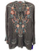 Johnny Was Size S Gray & multi Cupra Rayon Floral Embroidered Tie V Neck Top Gray & multi / S