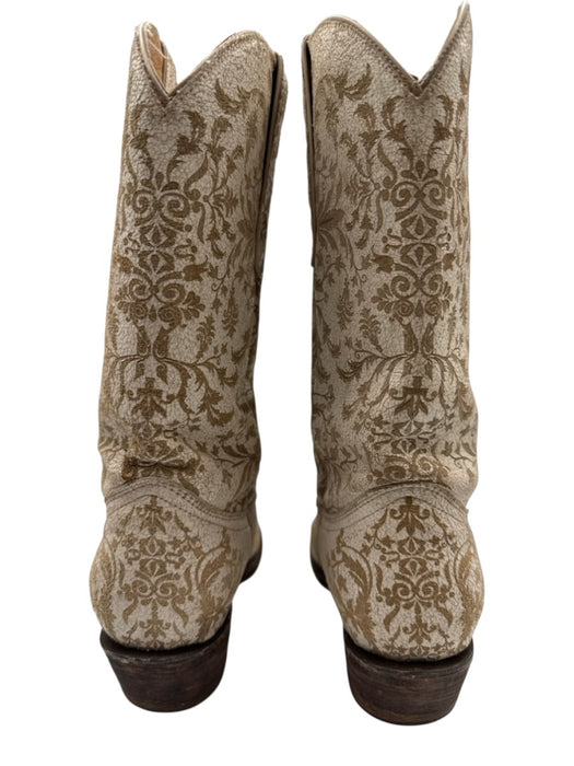 Very Volatile Shoe Size 10 Cream White & Beige Leather Upper Western Boots Cream White & Beige / 10