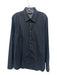 Ted Baker Size 5 Gray & Dark Gray Cotton Plaid Button up Men's Long Sleeve Shirt Gray & Dark Gray / 5
