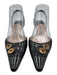 Manolo Blahnik Shoe Size 38 Black Eel Skin Pointed Toe Button Detail Pumps Black / 38