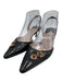 Manolo Blahnik Shoe Size 38 Black Eel Skin Pointed Toe Button Detail Pumps Black / 38