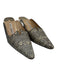 Manolo Blahnik Shoe Size 37.5 Cream & Taupe Lizard Kitten Heel Mule Pumps Cream & Taupe / 37.5