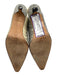 Manolo Blahnik Shoe Size 37.5 Cream & Taupe Lizard Kitten Heel Mule Pumps Cream & Taupe / 37.5