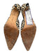 Manolo Blahnik Shoe Size 38 Black & Tan Fabric Leopard Mule Pumps Black & Tan / 38