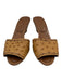 Prada Shoe Size 37.5 Tan Brown Ostrich Wedges Tan Brown / 37.5