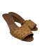 Prada Shoe Size 37.5 Tan Brown Ostrich Wedges Tan Brown / 37.5