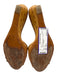 Prada Shoe Size 37.5 Tan Brown Ostrich Wedges Tan Brown / 37.5