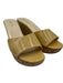 Prada Shoe Size 37.5 Yellow Beige Patent Leather Cork Wedges Yellow Beige / 37.5