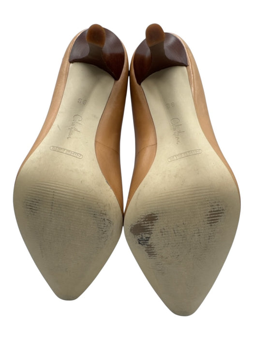 Cole Haan Shoe Size 8 Beige Leather Pointed Toe Stacked Heel Pumps Beige / 8
