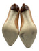 Cole Haan Shoe Size 8 Beige Leather Pointed Toe Stacked Heel Pumps Beige / 8