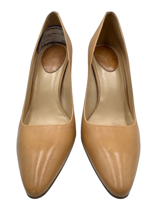 Cole Haan Shoe Size 8 Beige Leather Pointed Toe Stacked Heel Pumps Beige / 8