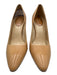 Cole Haan Shoe Size 8 Beige Leather Pointed Toe Stacked Heel Pumps Beige / 8