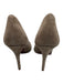 Elie Tahari Shoe Size 37.5 Gray Suede Stacked Heel Round Toe Pumps Gray / 37.5