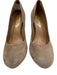 Elie Tahari Shoe Size 37.5 Gray Suede Stacked Heel Round Toe Pumps Gray / 37.5