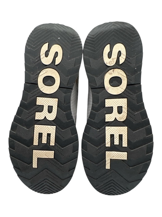 Sorel Shoe Size 8 Gray & Brown Leather Felt High Top Lace Up Duck Sneakers Gray & Brown / 8