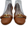 Chloe Shoe Size 38 Cognac Brown Leather Round Toe Logo Buckle Ballerina Flats Cognac Brown / 38