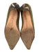 Manolo Blahnik Shoe Size 38.5 Olive Green & Brown Suede & Leather Tassle Pumps Olive Green & Brown / 38.5