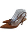 Manolo Blahnik Shoe Size 38 Light Brown & Brown Nubuck Leather Pointed Toe Pumps Light Brown & Brown / 38