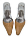 Manolo Blahnik Shoe Size 38 Tan Leather Shiny Pointed Toe Slingback Pumps Tan / 38