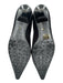 Car Shoe Shoe Size 38 Black Suede Pointed Toe Tassel Oxford Kitten Heel Pumps Black / 38