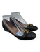 Chloe Shoe Size 38 Black & Gold Leather Round Toe Logo Buckle Ballerina Flats Black & Gold / 38