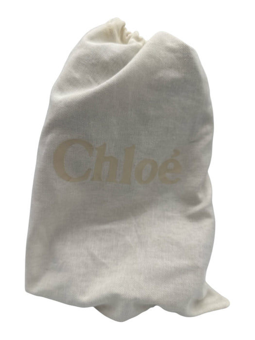 Chloe Shoe Size 38 Black & Gold Leather Round Toe Logo Buckle Ballerina Flats Black & Gold / 38
