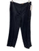 Elie Tahari Size 4 Navy Blue Cotton & Silk Zip & Hook Closure pleat front Pants Navy Blue / 4