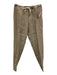 CP Shades Size S Beige Linen Drawstring pleat front Wide Leg Pants Beige / S