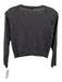 Magaschoni Size S Dark Gray Silk & Cashmere 3/4 Sleeve Crop Cardigan Dark Gray / S