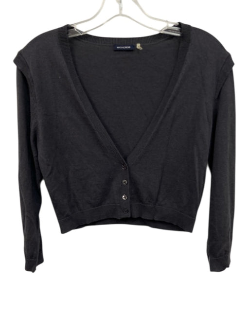 Magaschoni Size S Dark Gray Silk & Cashmere 3/4 Sleeve Crop Cardigan Dark Gray / S