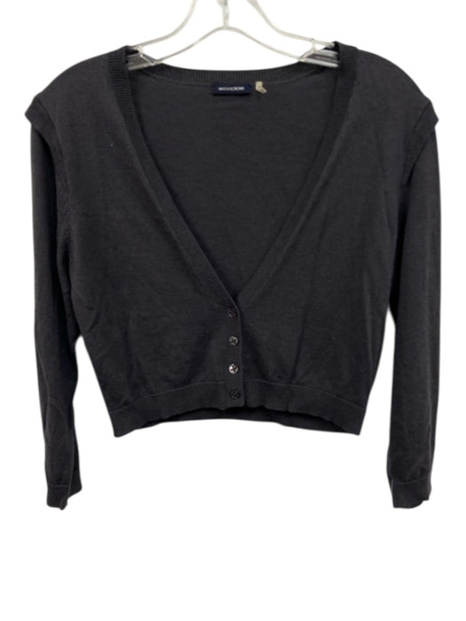Magaschoni Size S Dark Gray Silk & Cashmere 3/4 Sleeve Crop Cardigan Dark Gray / S