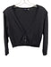 Magaschoni Size S Dark Gray Silk & Cashmere 3/4 Sleeve Crop Cardigan Dark Gray / S