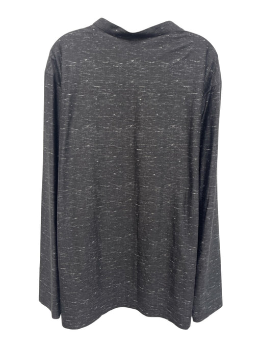 Bugatchi Size XXL Black & White Cotton Men's Long Sleeve Shirt Black & White / XXL