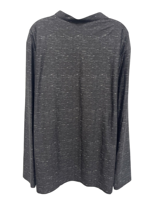 Bugatchi Size XXL Black & White Cotton Men's Long Sleeve Shirt Black & White / XXL
