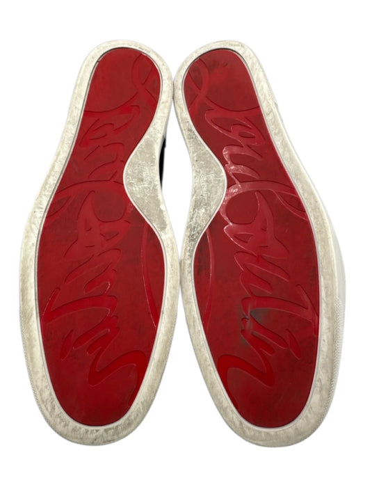 Christian Louboutin Shoe Size 50 Black & White Leather & Canvas High Top Shoes Black & White / 50