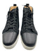 Christian Louboutin Shoe Size 50 Black & White Leather & Canvas High Top Shoes Black & White / 50