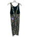 Cushnie et Ochs Size 4 Blue, Green, Pink Viscose Blend Sleeveless Dress Blue, Green, Pink / 4