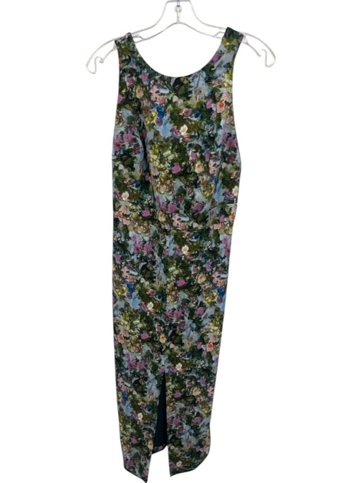 Cushnie et Ochs Size 4 Blue, Green, Pink Viscose Blend Sleeveless Dress Blue, Green, Pink / 4
