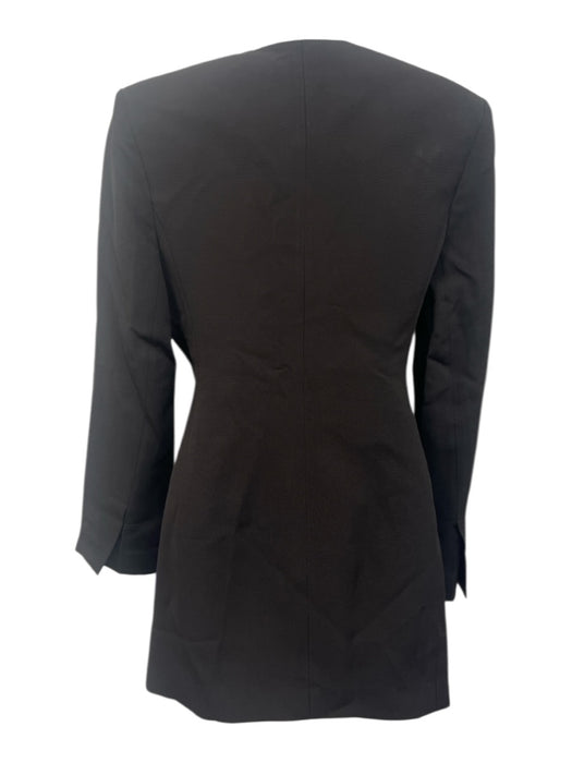 Jacquemus Size 38 Black Viscose Blend Long Sleeve Button & Zip Front Dress Black / 38