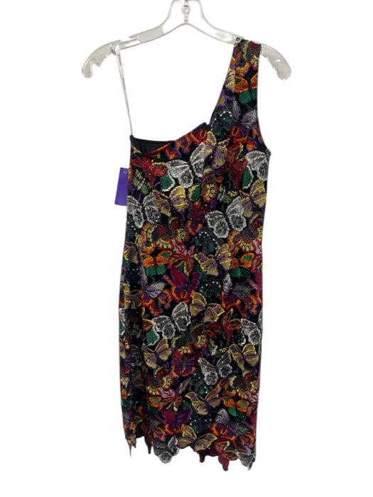 Jovani Size 4 Red, Purple, Yellow Polyester Sleeveless Butterflies Dress Red, Purple, Yellow / 4