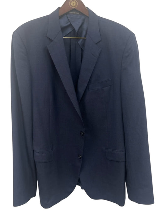 Samuelsohn AS IS Navy Blue Wool Solid 2 Button Men's Suit Navy Blue / 49