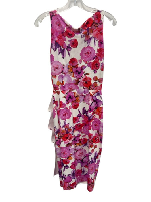 Chiara Boni Size 4 Red, White, Purple Polyamide Blend Sleeveless Surplice Dress Red, White, Purple / 4