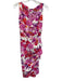 Chiara Boni Size 4 Red, White, Purple Polyamide Blend Sleeveless Surplice Dress Red, White, Purple / 4