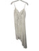 Milly Size 4 White Nylon Blend Spaghetti Strap Lace Below Knee Asymmetric Dress White / 4