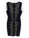 Herve Leger Size Medium Black & Silver Rayon Blend Sleeveless Beaded Dress Black & Silver / Medium