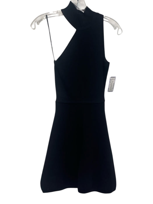 Cushnie et Ochs Size XS Black Viscose Blend Sleeveless Ribbed Knit Cut Out Dress Black / XS