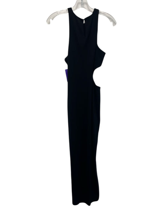 Michael Costello x Revolve Size Small Black Polyester Sleeveless Cut Out Gown Black / Small