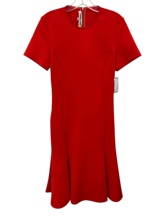 MCQ Size Medium Bright red Polyester Blend Short Sleeve Princess Seams Dress Bright red / Medium