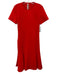 MCQ Size Medium Bright red Polyester Blend Short Sleeve Princess Seams Dress Bright red / Medium
